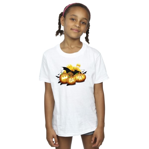 DC Comics Girls Batman Pumpkins Bomull T-shirt 3-4 år Vit White 3-4 Years