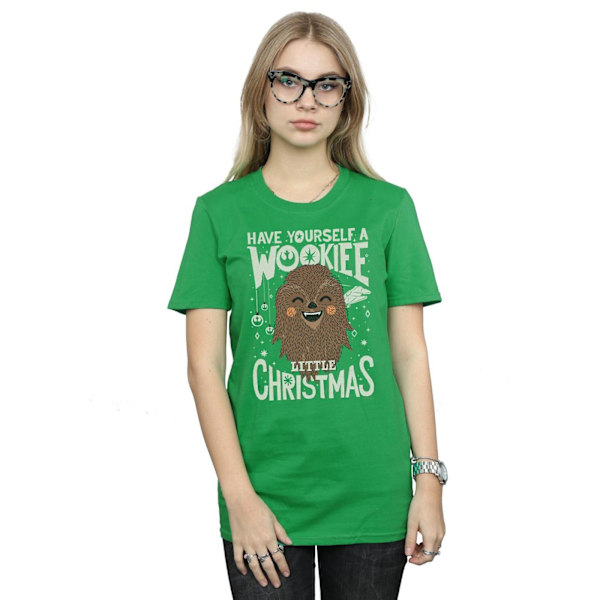 Star Wars Dam/Damer Wookiee Lilla Jul Bomull Pojkvän Irish Green M