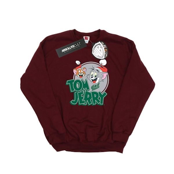 Tom And Jerry Julhälsning Sweatshirt M Burgundy Burgundy M