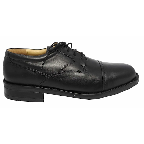 Roamers Herr Plain Läder Capped Gibson Formella Skor 14 UK Bla Black 14 UK