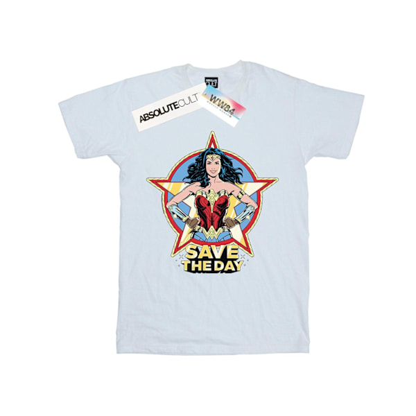 DC Comics Dam/Kvinnor Wonder Woman 84 Stjärndesign Bomull Pojkvän White XL