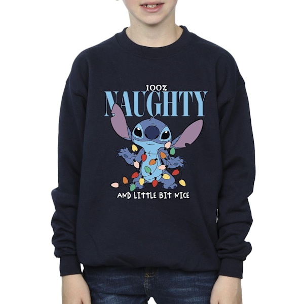 Disney Boys Lilo & Stitch Naughty & Nice Sweatshirt 5-6 år N Navy Blue 5-6 Years