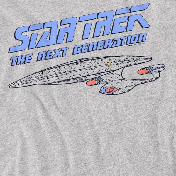 Star Trek Herr The Next Generation Distressed T-Shirt 5XL Sport Sport Heather 5XL