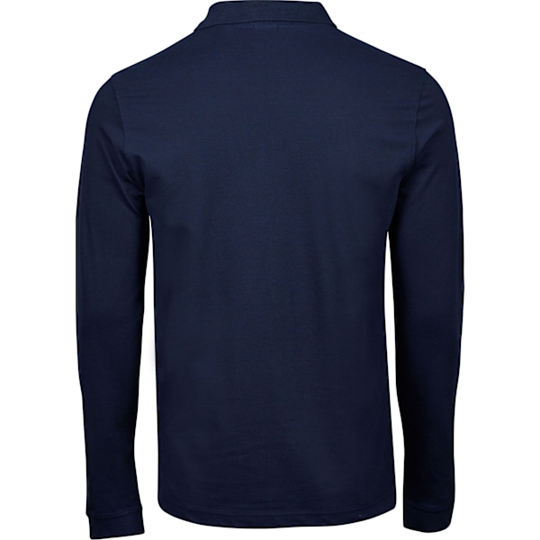 Tee Jays Herr Luxury Stretch Långärmad Polotröja XXL Marinblå Navy XXL