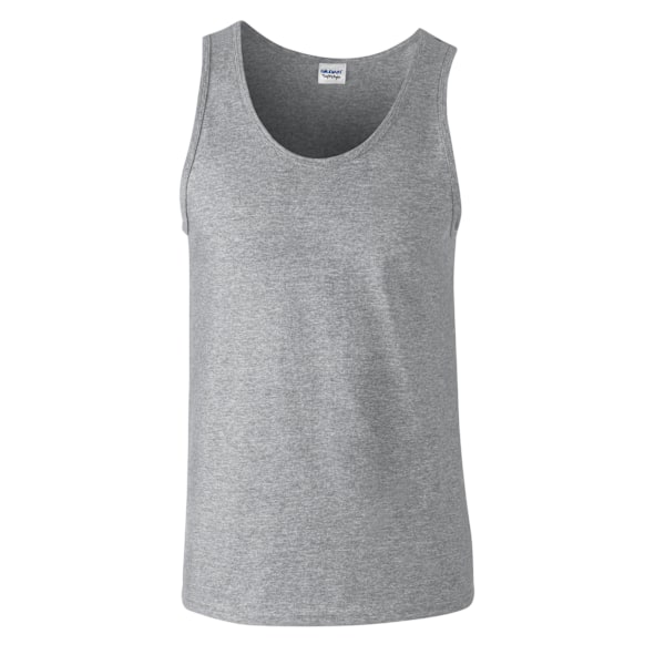 Gildan Mens Soft Tank Top S Sports Grey Sports Grey S