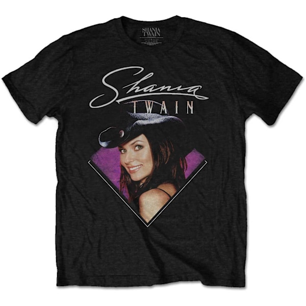 Shania Twain Unisex Vuxen Foto Bomull T-shirt XL Svart Black XL