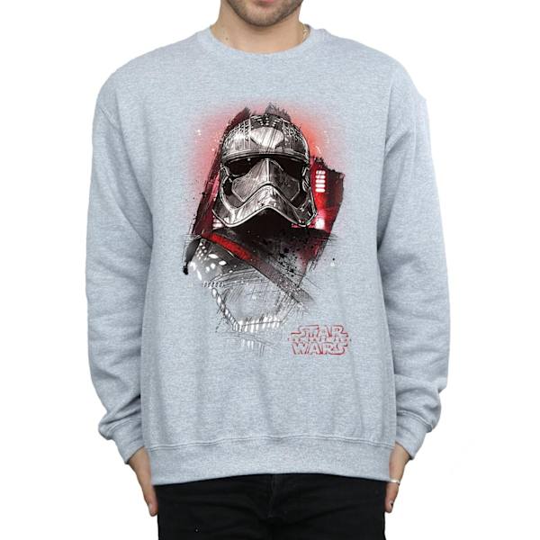 Star Wars The Last Jedi Captain Phasma Borstad Sweatshirt för Män Sports Grey L