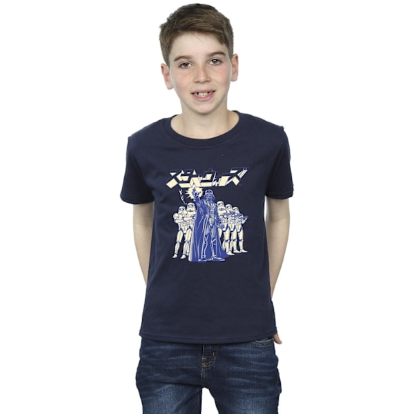 Star Wars Boys Japanska Darth T-shirt 3-4 år Marinblå Navy Blue 3-4 Years