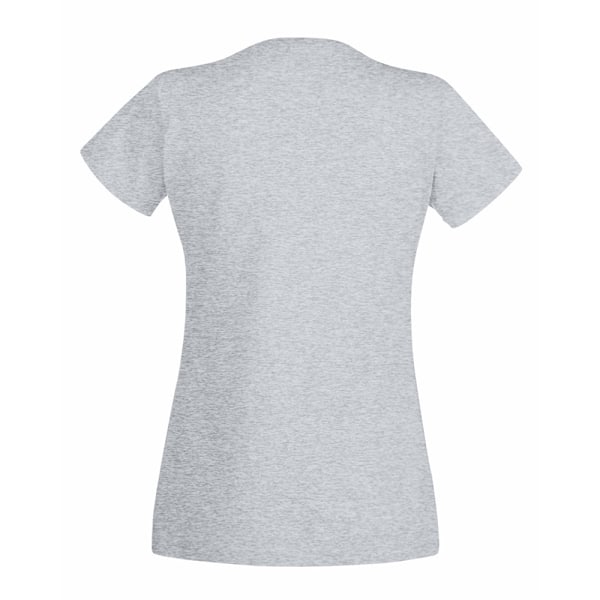 Womens/Ladies Value Fitted V-Neck Short Sleeve Casual T-Shirt X Grey Marl XX Large