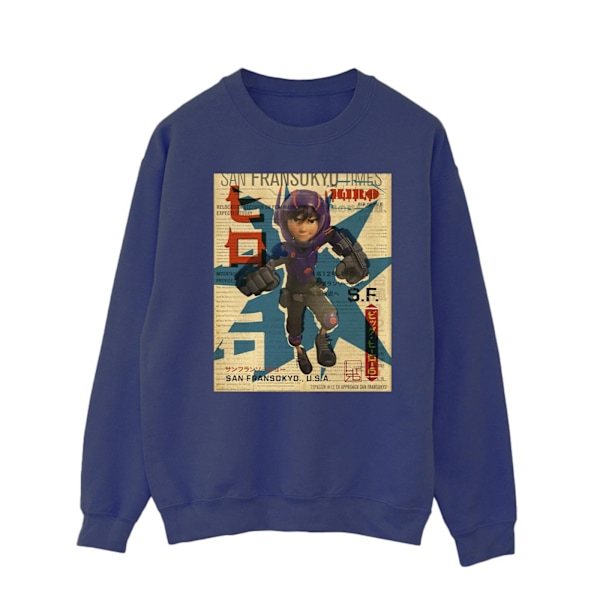 Disney Herr Big Hero 6 Baymax Hiro Tidnings-tröja 3XL Marinblå Navy Blue 3XL