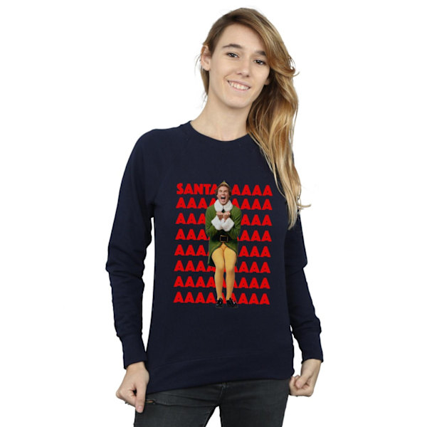 Elf Dam/Damer Buddy Santa Scream Sweatshirt L Marinblå Navy Blue L