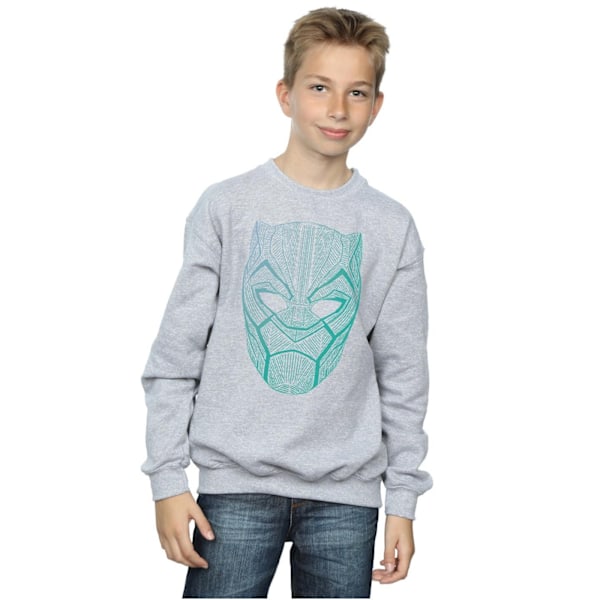 Marvel Boys Black Panther Tribal Mask Sweatshirt 7-8 år Spor Sports Grey 7-8 Years