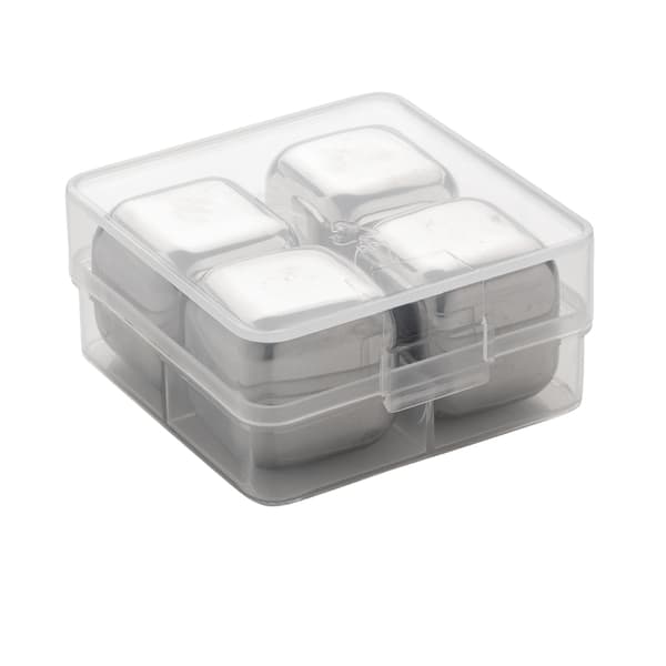 XD Collection Återanvändbar isbitsform i rostfritt stål (4-pack) Silver One Size