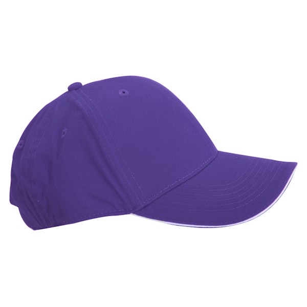 Beechfield Vuxen Unisex Athleisure Bomull Baseball Cap (2-pack) Purple/White One Size