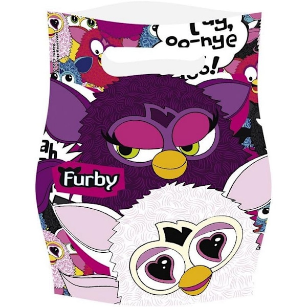 Furby Plast Partyväskor (6-pack) En Storlek Flerfärgad Multicoloured One Size