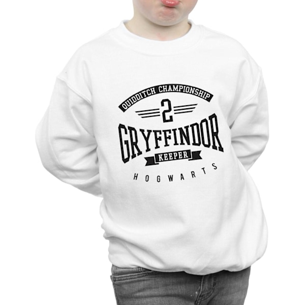 Harry Potter Pojkar Gryffindor Keeper Sweatshirt 12-13 År Vit White 12-13 Years