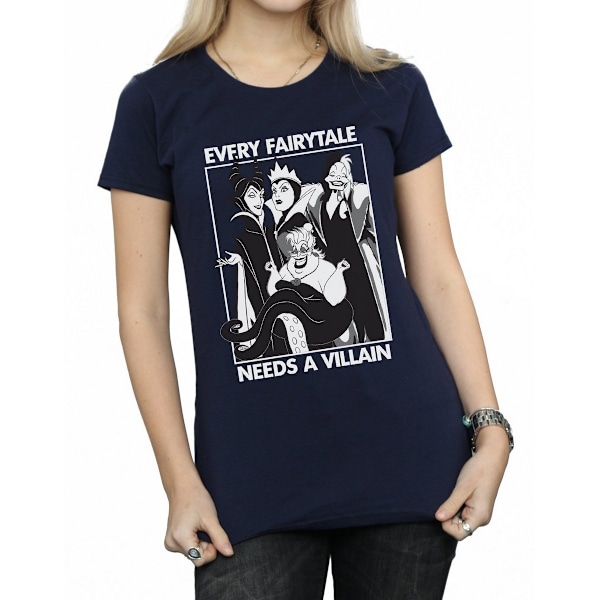 Disney Girls Every Fairy Tale Needs A Villain Bomull T-shirt 5- Navy Blue 5-6 Years
