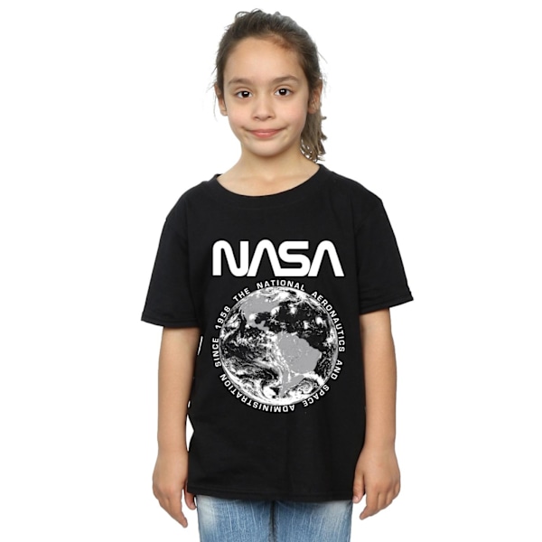 NASA Girls Planet Earth Bomull T-shirt 12-13 år Svart Black 12-13 Years