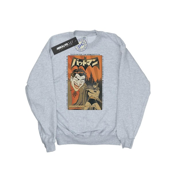 DC Comics Dam/Kvinnor The Joker Cover Sweatshirt S Heather Grå Heather Grey S