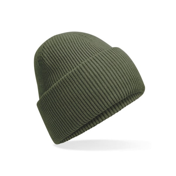 Beechfield Unisex Vuxen Original Recycled Deep Cuffed Beanie On Olive Green One Size