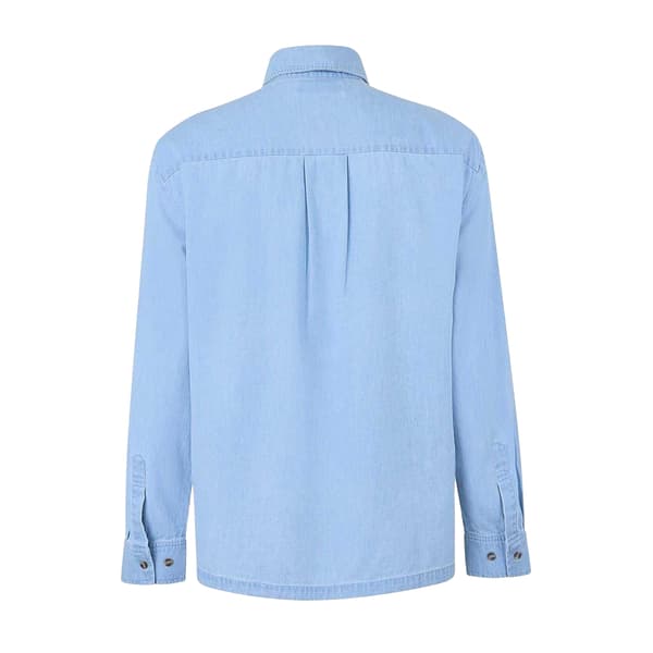 Jack Wills Herr Chambray Avslappnad Passform Långärmad Skjorta S Ljus Light Wash S