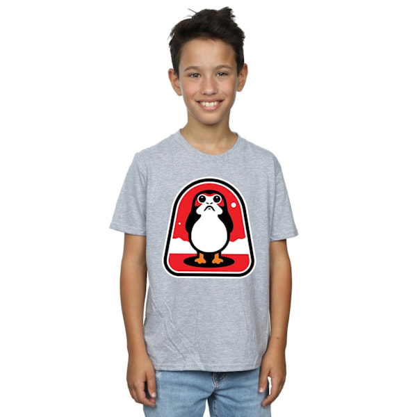 Star Wars Boys The Last Jedi Porgs Badge T-Shirt 12-13 år Sp Sports Grey 12-13 Years