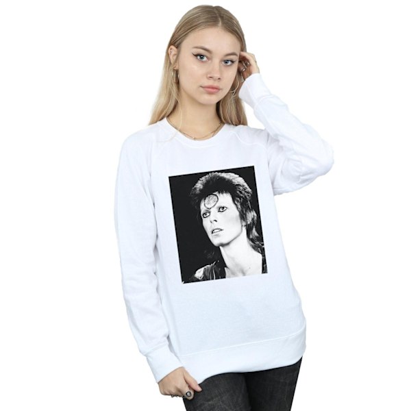 David Bowie Dam/Kvinnor Ziggy Looking Sweatshirt M Vit White M
