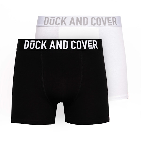 Duck And Cover Mens Salton Boxer Shorts (2-pack) XXL Svart/Vit Black/White XXL