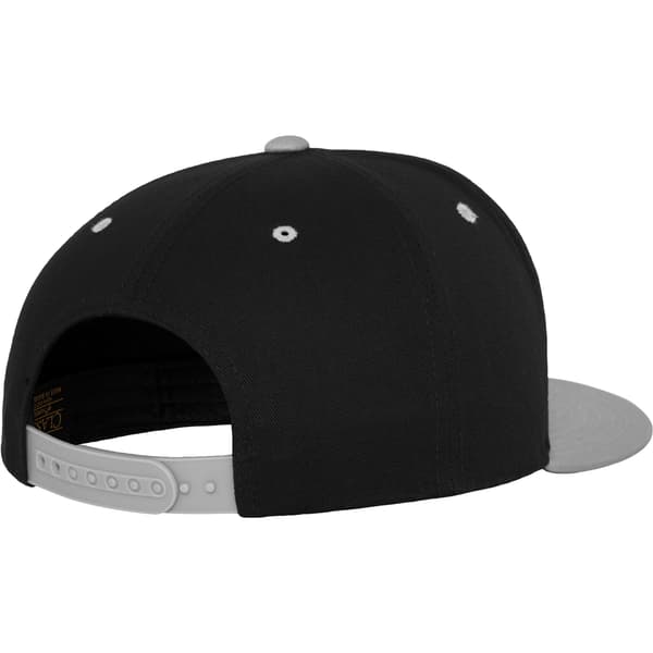 Flexfit by Yupoong Unisex Classic 5 Panel Two Tone Snapback Cap Black/Silver One Size
