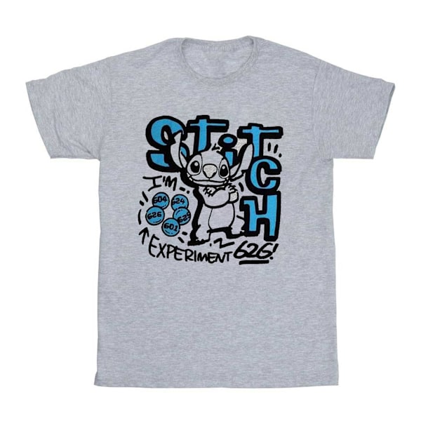Lilo & Stitch Unisex Vuxen Experiment T-Shirt XL Grå Grey XL