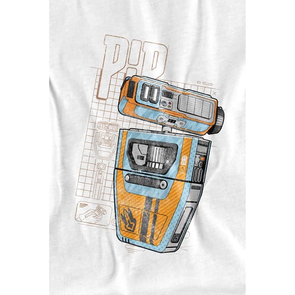 Star Wars: The Acolyte Herr Pip Droid Ritning T-Shirt S Vit White S