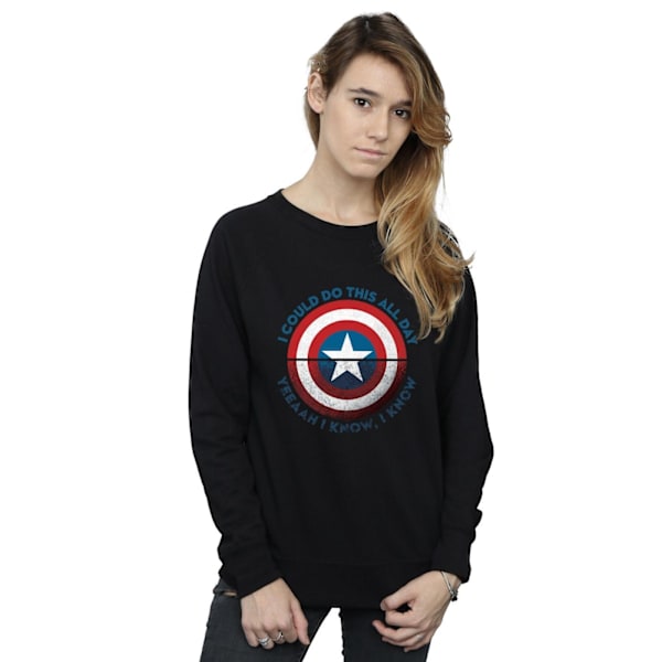 Marvel Womens/Ladies Avengers Endgame Do This All Day Sweatshirt Black S