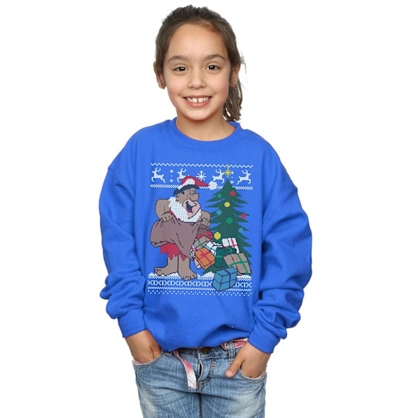 The Flintstones Girls Jul Fair Isle Sweatshirt 7-8 år Royal Blue 7-8 Years