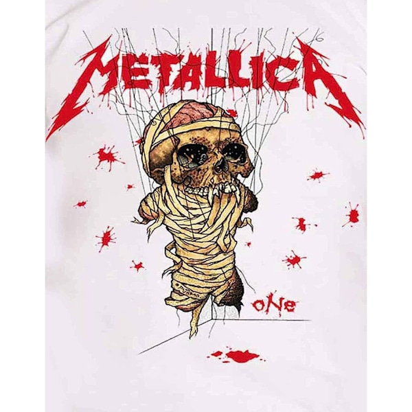 Metallica Unisex Adult One Landmine T-shirt XL Vit White XL