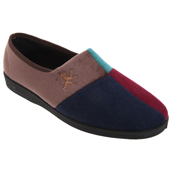 Comfylux Harlequin Multi Velour Tofflor 7 UK Multicoloure Multicoloured 7 UK