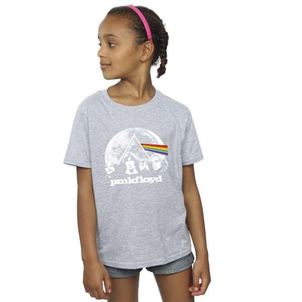 Pink Floyd Girls Moon Prism Blå Bomull T-shirt 7-8 År Sport Sports Grey 7-8 Years