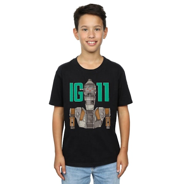 Star Wars Boys The Mandalorian IG-11 Bounty Hunter T-Shirt 9-11 Black 9-11 Years