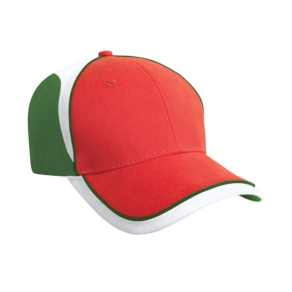 Result Headwear National Baseball Cap One Size Röd/Grön Red/Green One Size