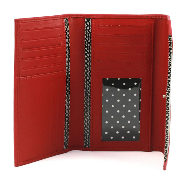 Eastern Counties Leather Connie Snake Print Läderplånbok En Storlek Röd/Svart Red/Black One Size