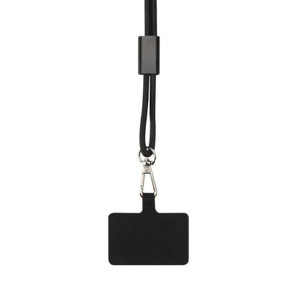 Floso Funi Återvunnen Plast Nyckelband One Size Solid Svart Solid Black One Size