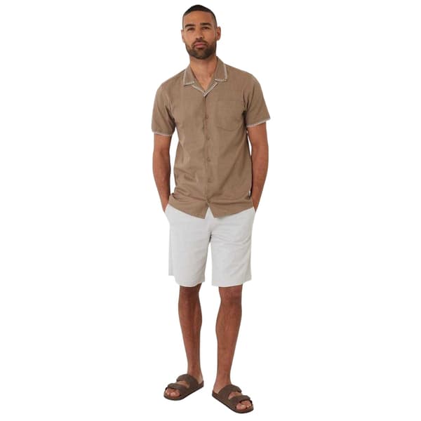 Threadbare Herr Burnley Kortärmad Skjorta M Taupe Taupe M