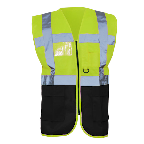 Yoko Hi-Vis Premium Executive/Manager Väst / Jacka (Paket Hi Vis Yellow/Black L