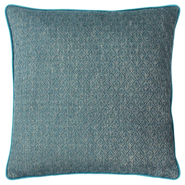 Furn Blenheim Geometrisk Kuddfodral One Size Teal Teal One Size