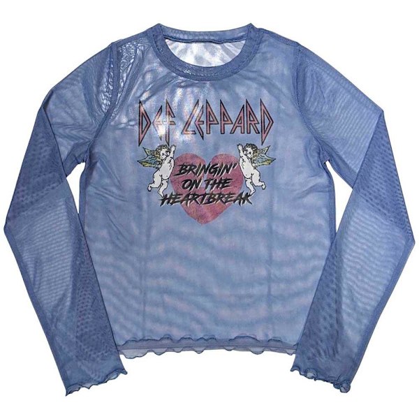 Def Leppard Dam/Damer Bringin On The Heartbreak Mesh Long-S Blue XL