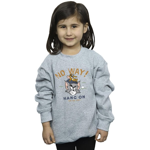 Tom And Jerry Girls Hang On Golf Sweatshirt 5-6 År Sport Grå Sports Grey 5-6 Years