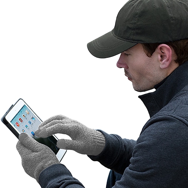 Beechfield Unisex Touchscreen Smart Phone / IPhone / IPad Vinterhandskar Heather Grey L/XL