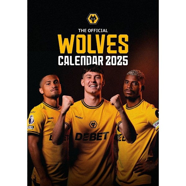 Wolverhampton Wanderers FC 2025 A3 Väggkalender One Size Svart Black/Yellow One Size