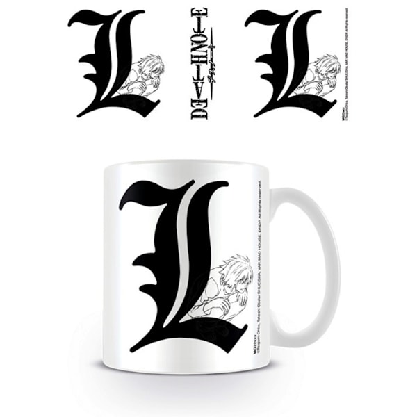 Death Note L Mug En Storlek Vit White One Size