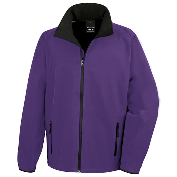 Result Core Mens Printable Soft Shell Jacket 3XL Lila/Svart Purple/Black 3XL