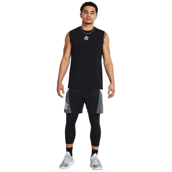 Under Armour Herr Grafiskt Tryck Basketshorts L S Svart/Grå Black/Grey L S